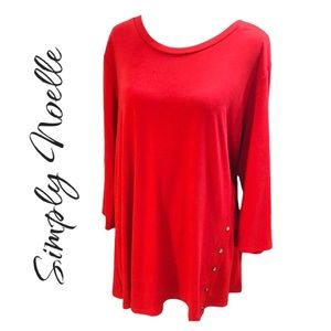Simply Noelle Sz Lg/XL Red Top